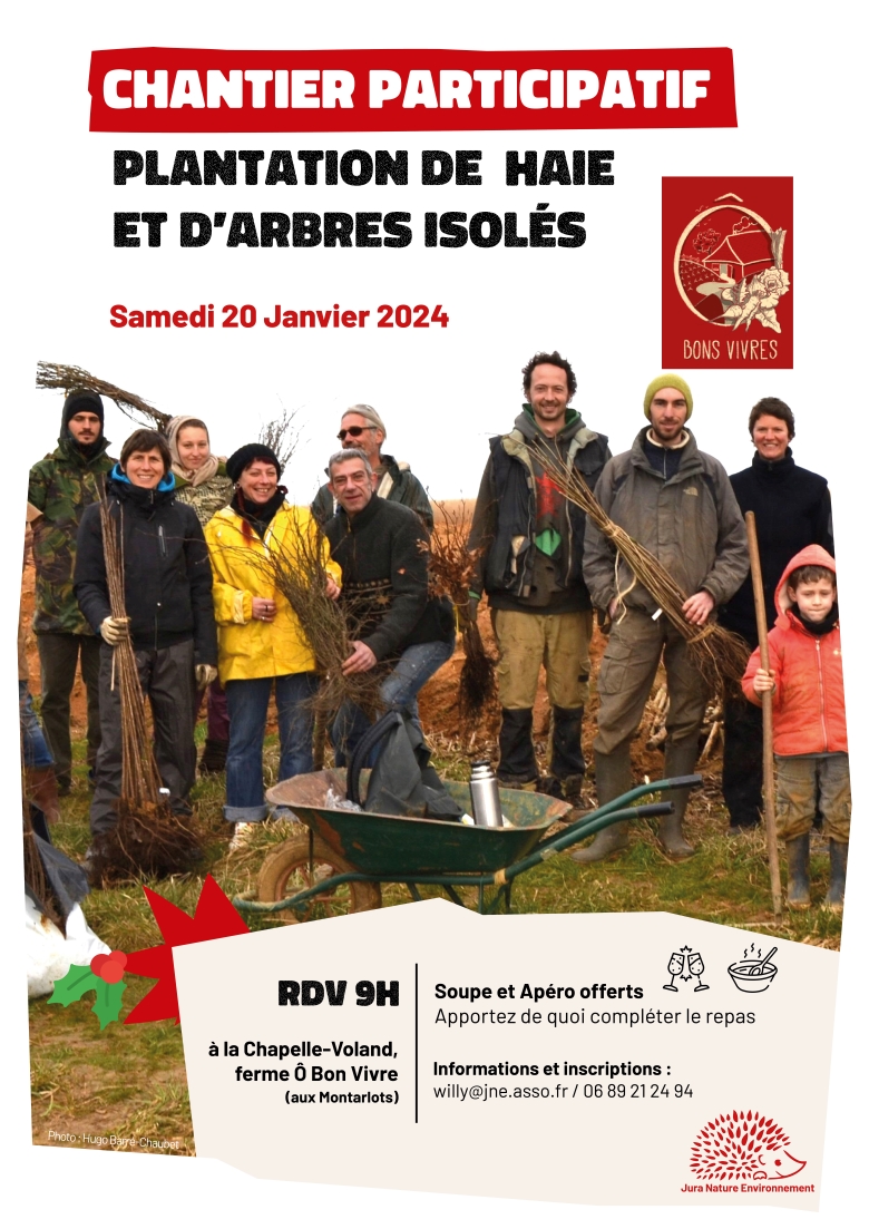 Chantier de plantation de haies et d&rsquo;arbres isolés