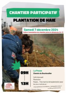Chantier participatif de plantation de haie