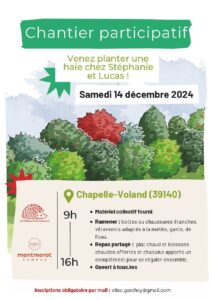 Chantier participatif : Venez planter une haie chez Stéphanie et Lucas !